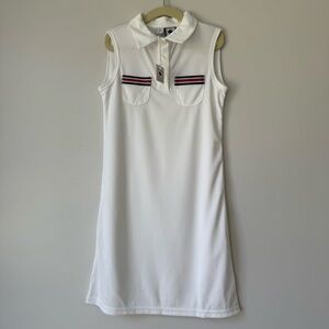 Busy Bees White Sleeveless Polo Mini Dress‎ Girls Sz 8 NWT